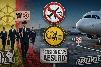 Belgian pilots strike over conflicting pension and aviation safety laws that force work until 67 while banning commercial flights beyond age 65